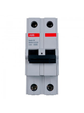 Автоматический выключатель ABB Basic M (BMS412C20) 2P 20А 4,5 кА